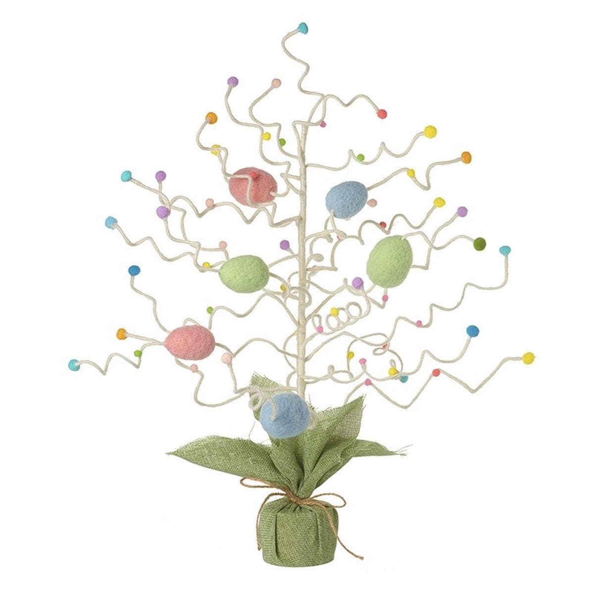 Heaven Sends Easter Decorations Multicoloured Pastel Felt Egg Tree Easter Decoration