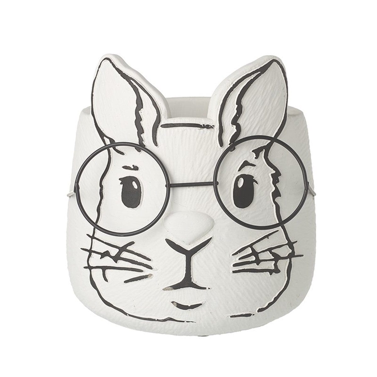Heaven Sends Garden Accessories Rabbit in Glasses Plant Pot