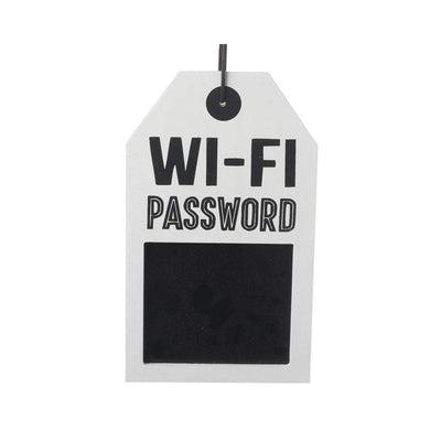 Heaven Sends Chalkboard White Hanging WI-FI Password Board