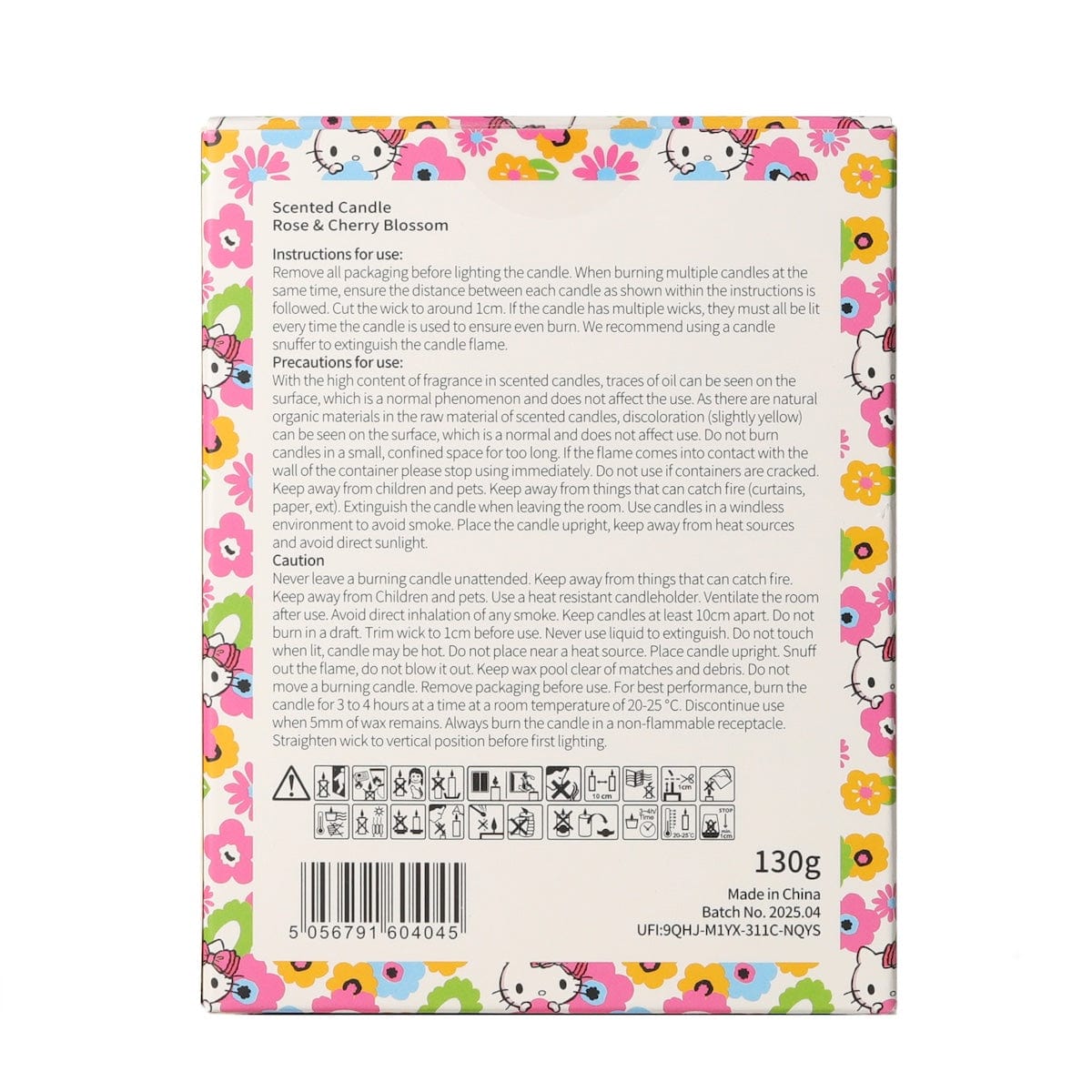 Hello Kitty Candles Rose and Cherry Blossom Flower Pot Candle