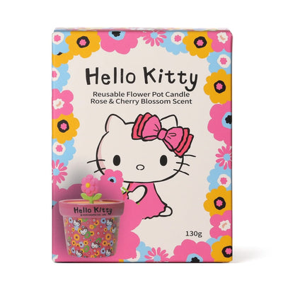 Hello Kitty Candles Rose and Cherry Blossom Flower Pot Candle