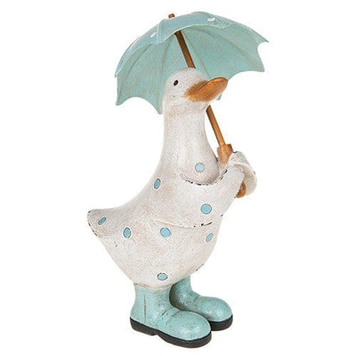 Joe Davies Ornaments Aqua Duck with Spotty Umbrella Ornament