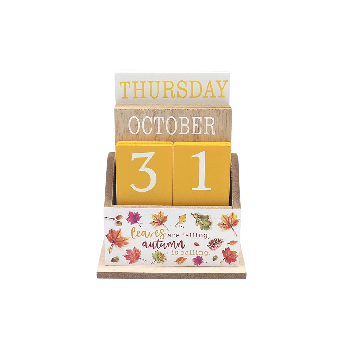 Joe Davies Calendars Autumn is Calling Wooden Perpetual Calendar