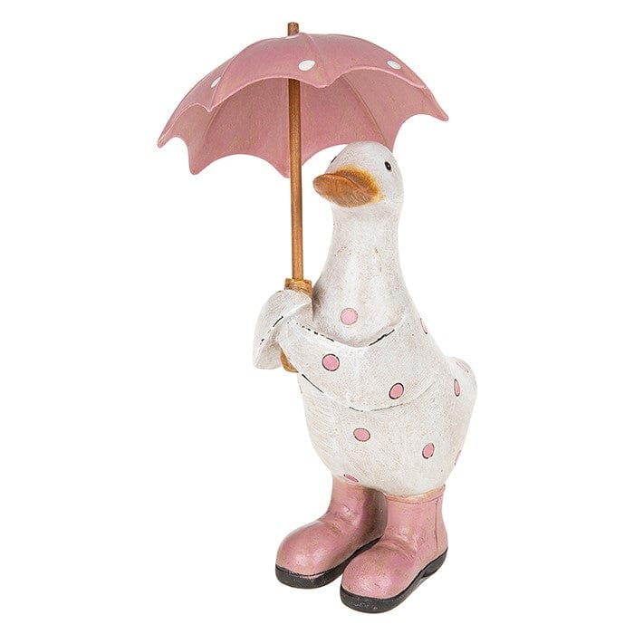 Joe Davies Ornaments Pink Duck with Spotty Umbrella Ornament
