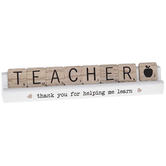 Joe Davies Coasters & Placemats Wooden Teacher Scrabble Decorative Plaque
