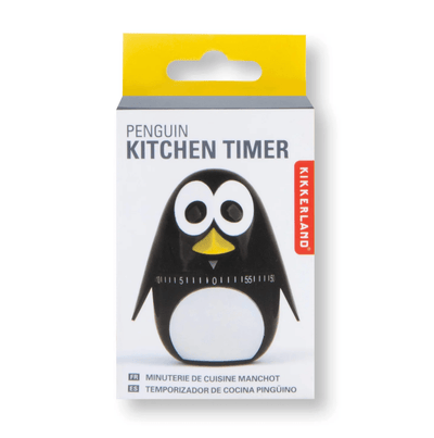 Kikkerland Clock Penguin Design Kitchen Timer