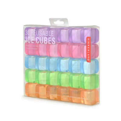 Kikkerland Kitchen Accessories Set of 30 Reusable Colourful Ice Cubes