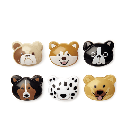Kikkerland Bag clips Set of 6 Dog Themed Bag Clips