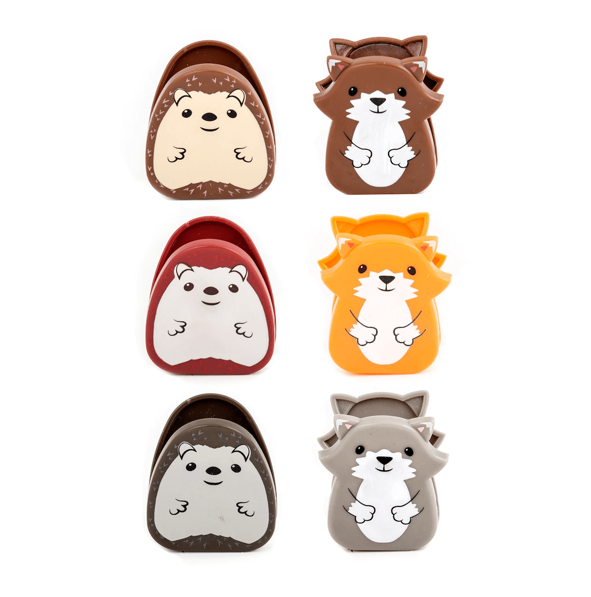 Kikkerland Bag clips Set of 6 Woodland Themed Bag Clips