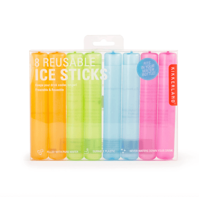 Kikkerland Kitchen Accessories Set of 8 Reusable Ice Sticks