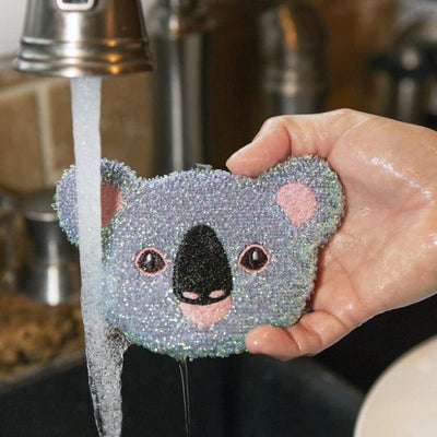 Kikkerland Kitchen Accessories Set of Three Koala Scrub Sponges