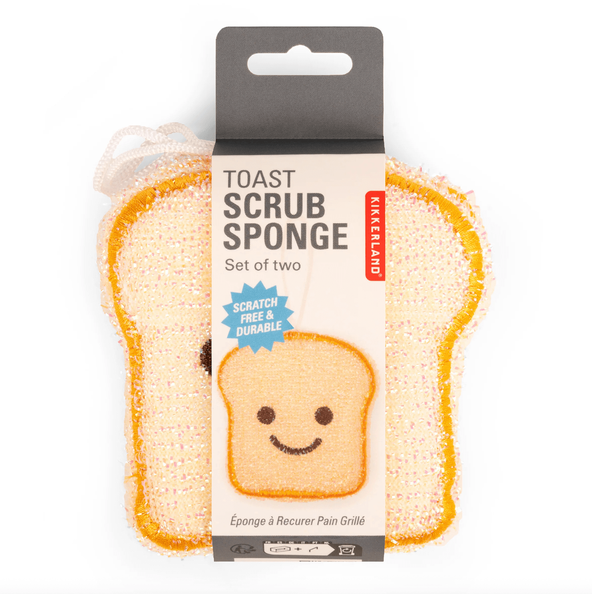 Kikkerland Kitchen Accessories Set of Two Toast Scrub Sponges