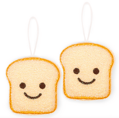 Kikkerland Kitchen Accessories Set of Two Toast Scrub Sponges