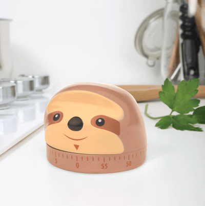 Kikkerland Clock Sloth Design Kitchen Timer