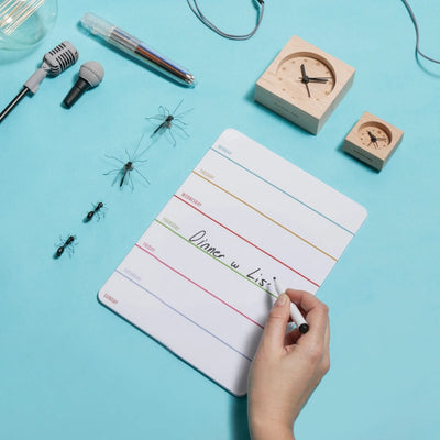 Kikkerland Chalkboard Weekly Dry Erase Board with Pen