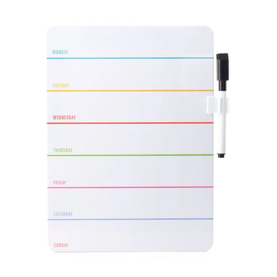 Kikkerland Chalkboard Weekly Dry Erase Board with Pen