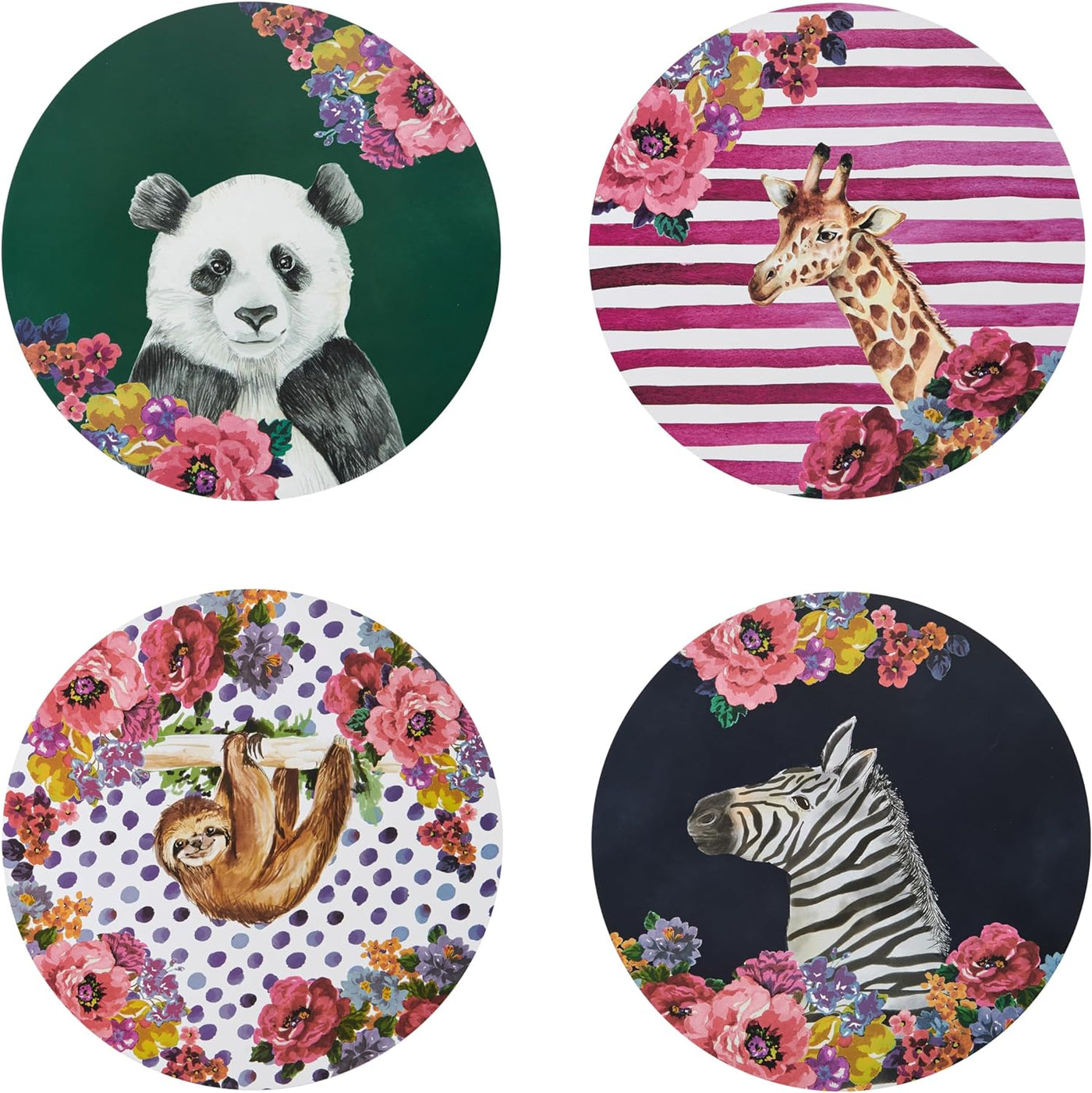 Kitchen Craft Coasters & Placemats Set of Four Jungle Animal Placemats