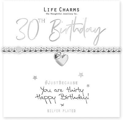 Life Charms Novelty Gifts 30th Birthday Bracelet
