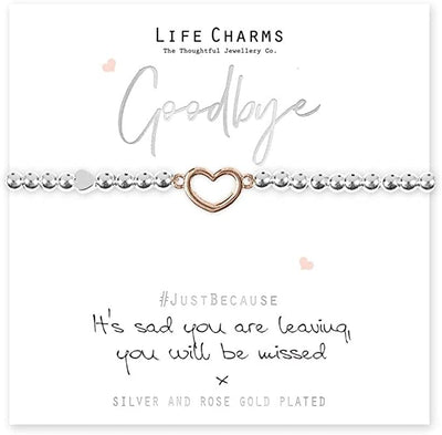 Life Charms Novelty Gifts Goodbye It's Sad You Are Leaving Bracelet