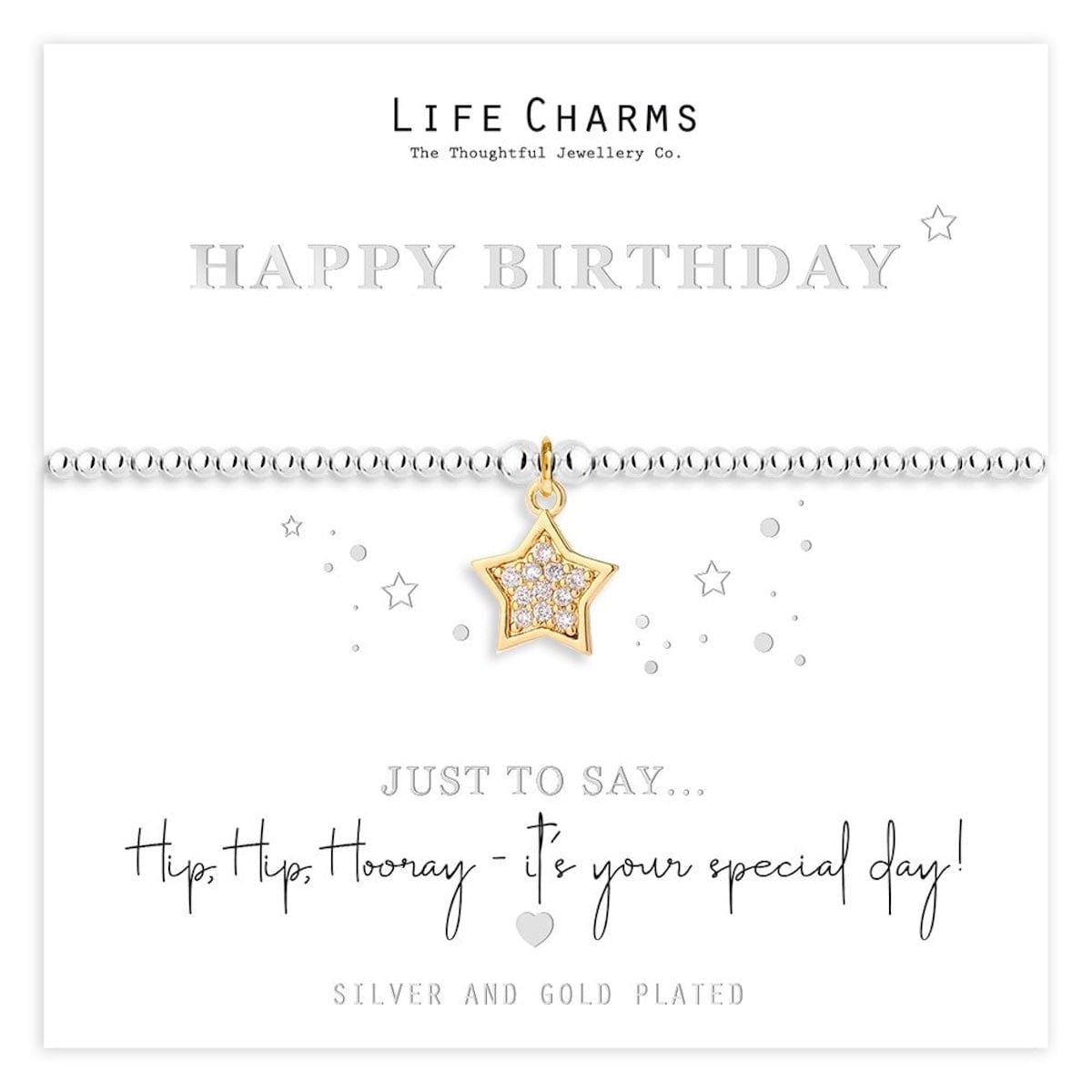 Life Charms Jewellery Happy Birthday Gift Boxed Bracelet