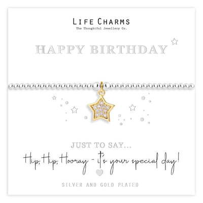 Life Charms Jewellery Happy Birthday Gift Boxed Bracelet