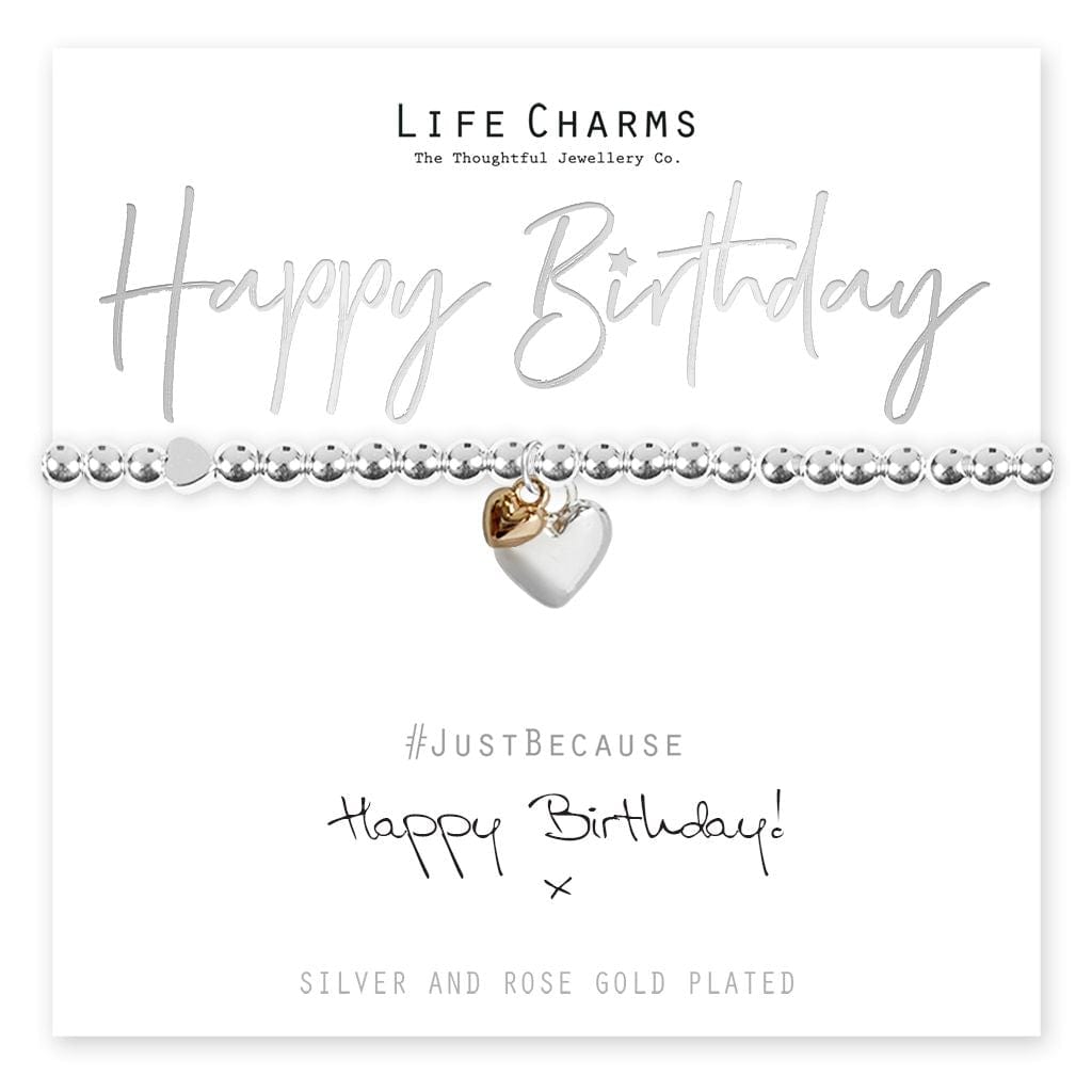 Life Charms Novelty Gifts Happy Birthday Love Heart Bracelet