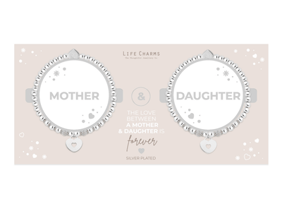 Life Charms Jewellery Mother and Daughter Gift Boxed Set of Bracelets