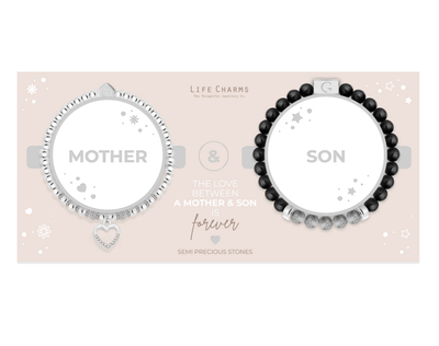 Life Charms Jewellery Mother and Son Gift Boxed Set of Bracelets