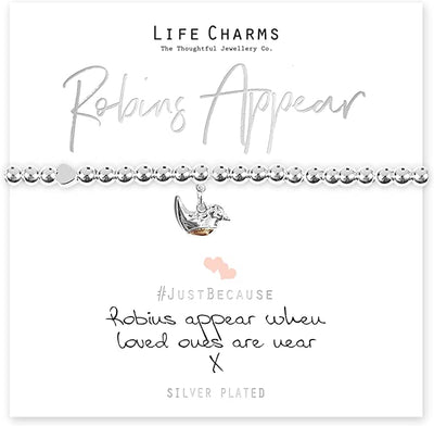 Life Charms Novelty Gifts Robins Appear When Loved Ones Are Near Bracelet