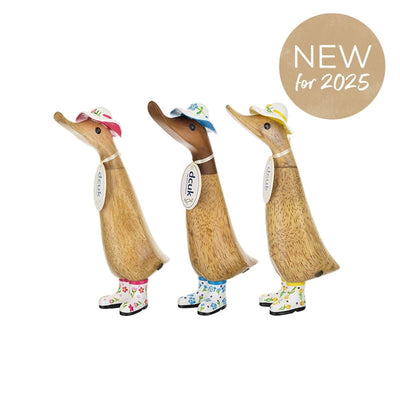 Mollie and Fred Gifts Ornaments British Flower Hats and Wellies Duckling - Choice of Design
