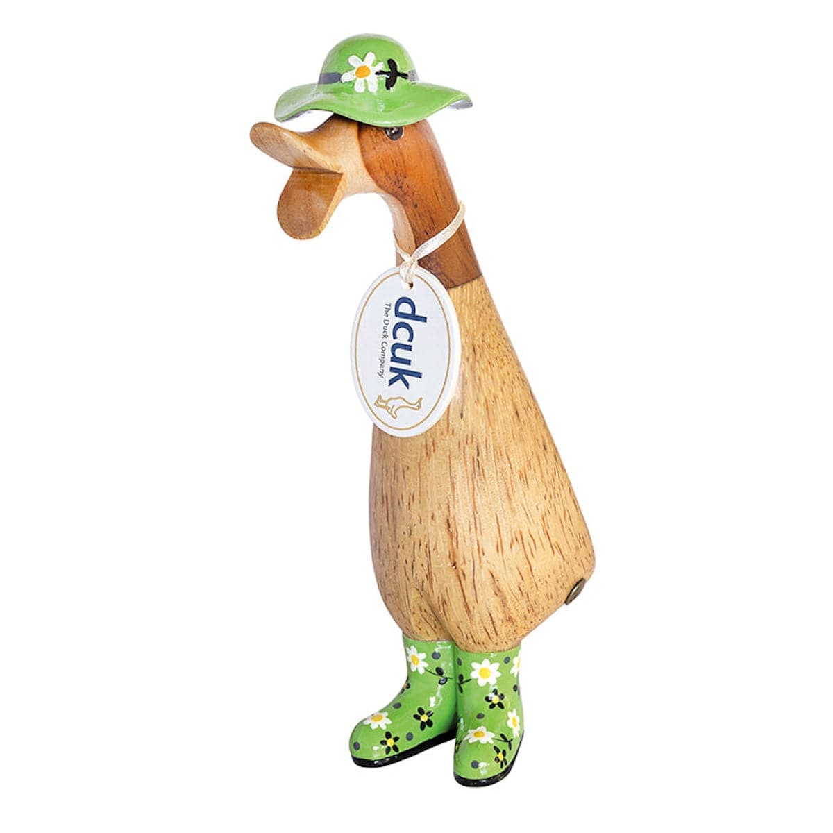Mollie and Fred Gifts DCUK Floral Wellies and Floral Hat Wooden Ducks - Choice of Design