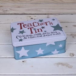 Mollie and Fred Gifts Storage Tin Novelty Teachers Storage Tin