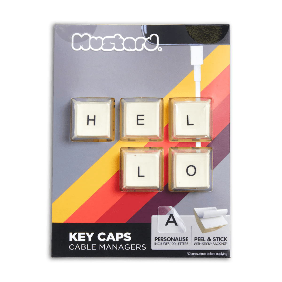 Mustard Stationery Set of 5 Key Caps Cable Managers