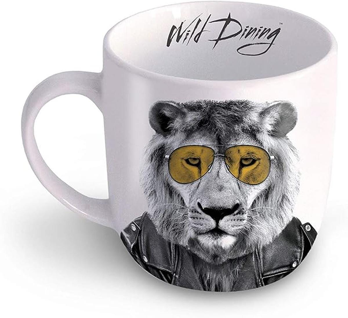 Mustard Mugs & Drinkware Wild Dining Larry Lion Ceramic Mug