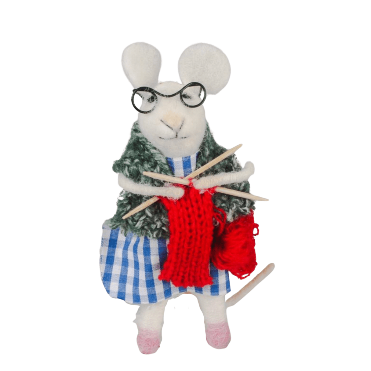 Originals Christmas Decorations Felt Knitting Mouse Christmas Tree Decoration