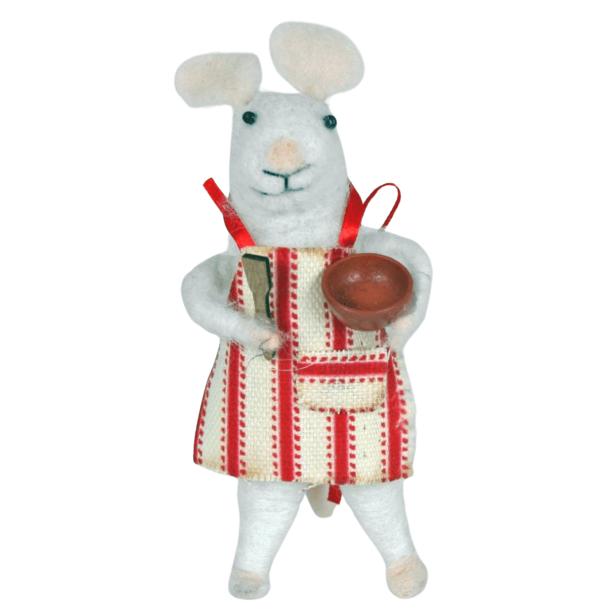 Originals Christmas Decorations Felt Mouse in Apron Christmas Tree Decoration