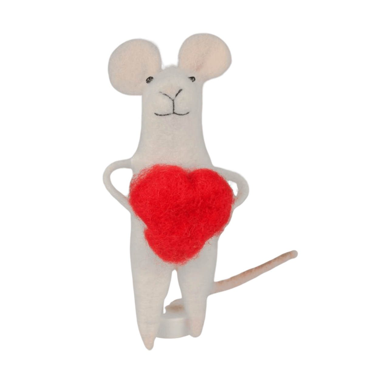 Originals Christmas Decorations Felt Mouse with Love Heart Decoration