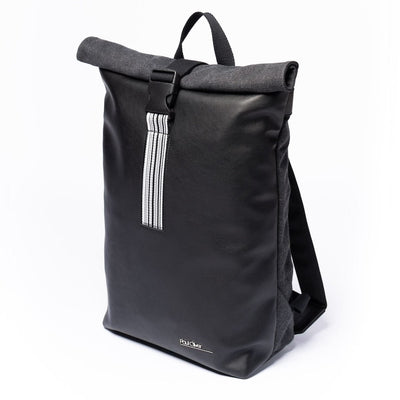 Paul Oliver Bags Black with black & white stripe Backpacks - Choice of Design