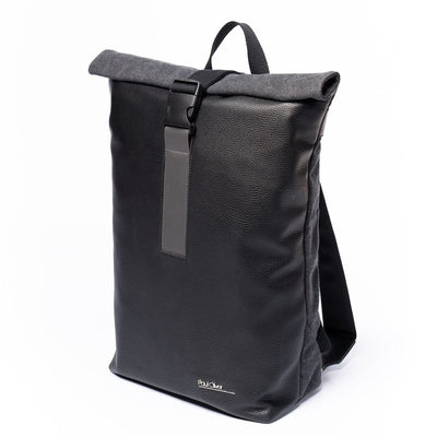 Paul Oliver Bags Black with Graphite stripe Backpacks - Choice of Design