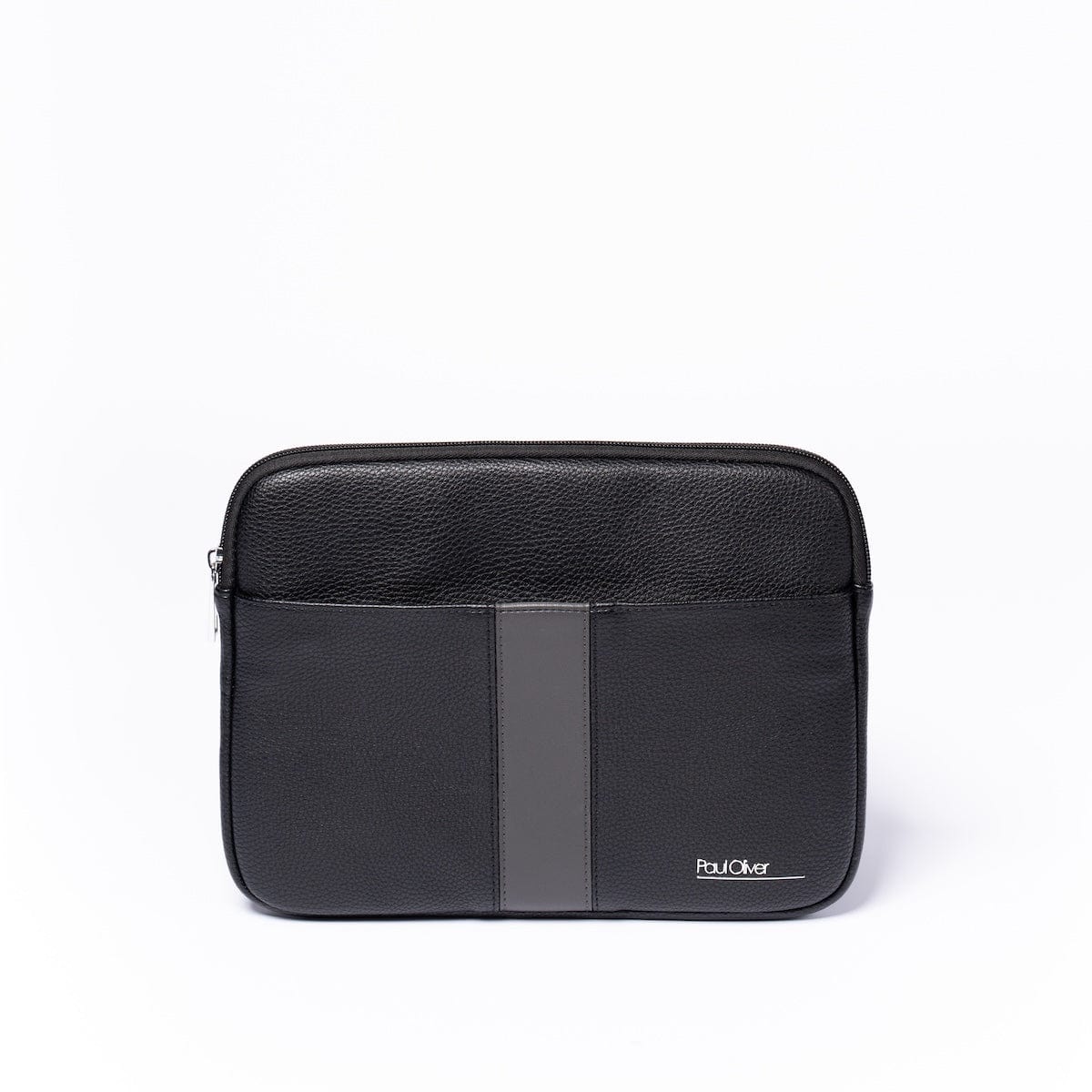 Paul Oliver Ipad/Tablet case Black with Graphite stripe Faux Leather iPad Cases - Choice of Design