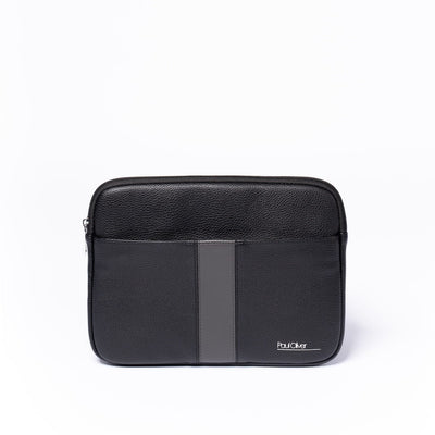 Paul Oliver Ipad/Tablet case Black with Graphite stripe Faux Leather iPad Cases - Choice of Design