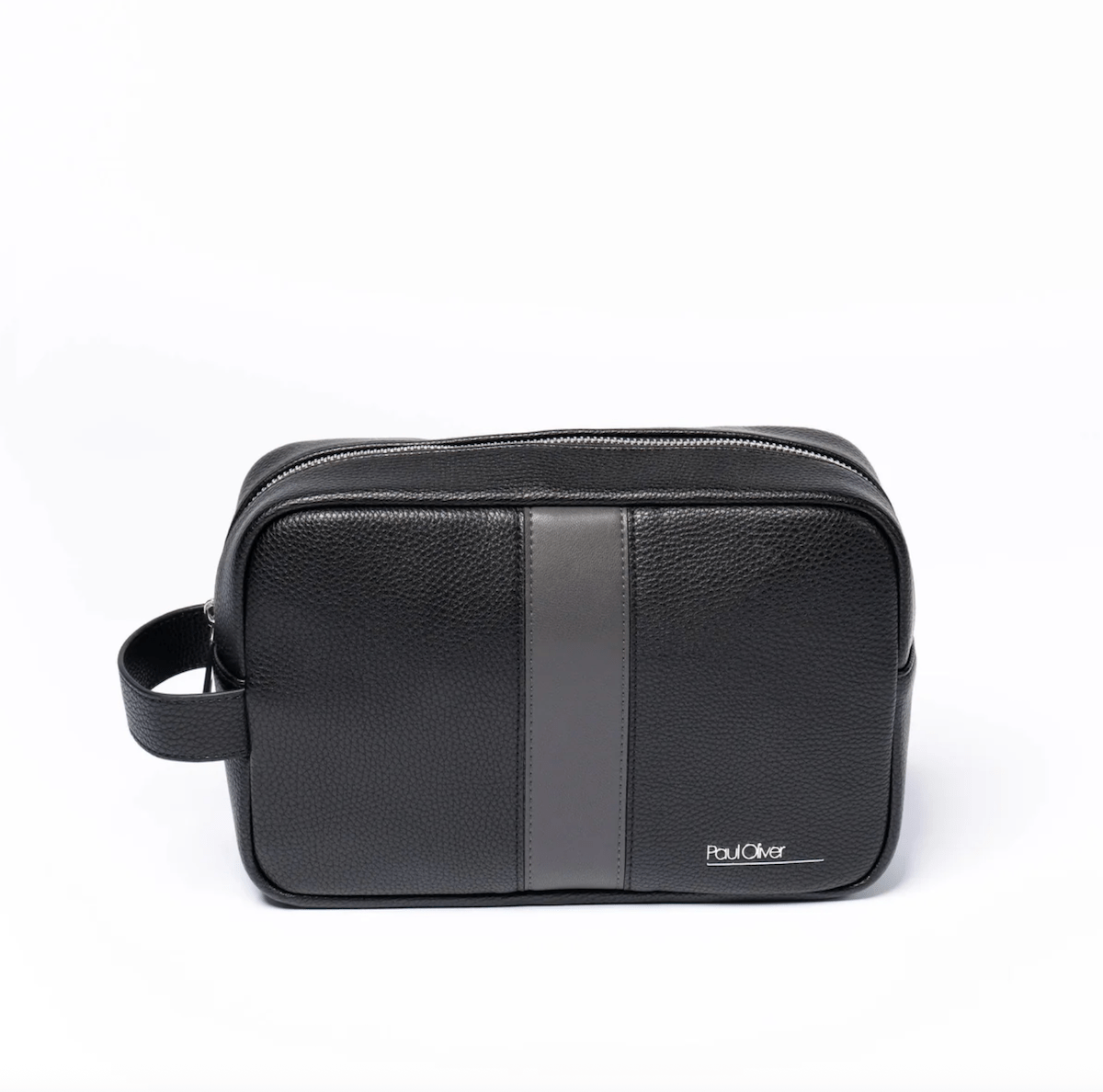Paul Oliver Wash & Make Up Bags Black with Graphite Men's Wash Bags - Choice of Design