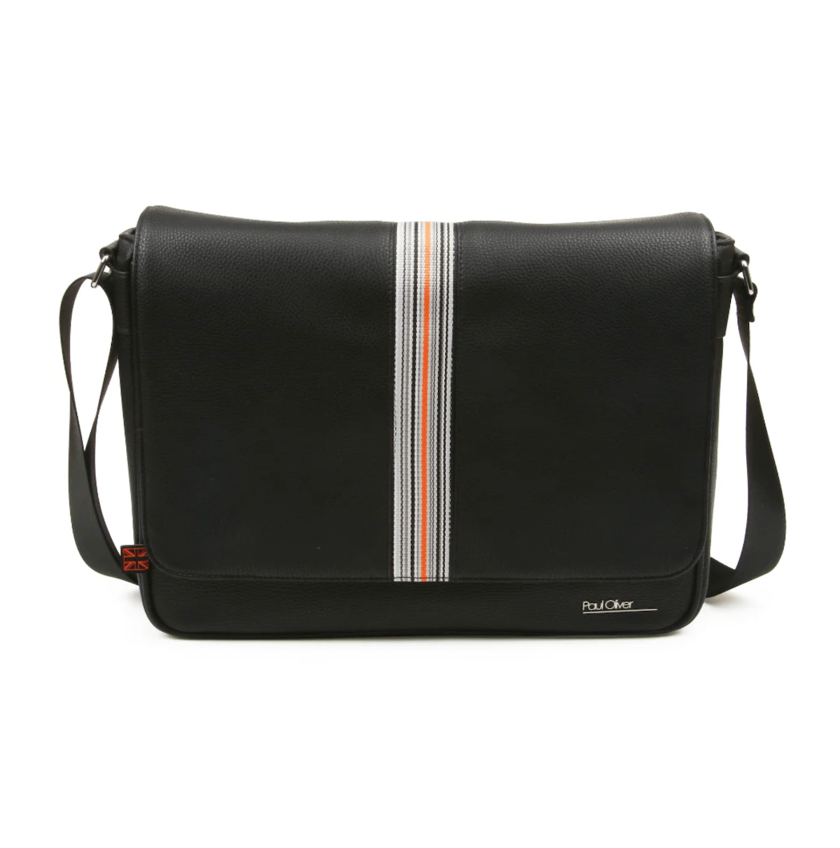 Paul Oliver Bags Black with Orange stripe Messenger Bags - Choice of Design