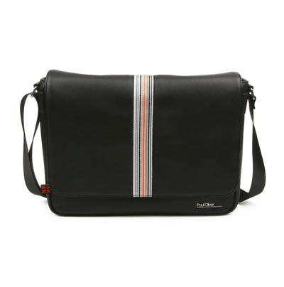 Paul Oliver Bags Black with Orange stripe Messenger Bags - Choice of Design