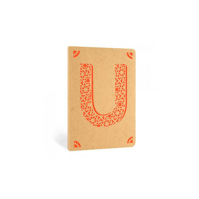 Portico Notebooks U Kraft Monogram Notebook - Choice of letters