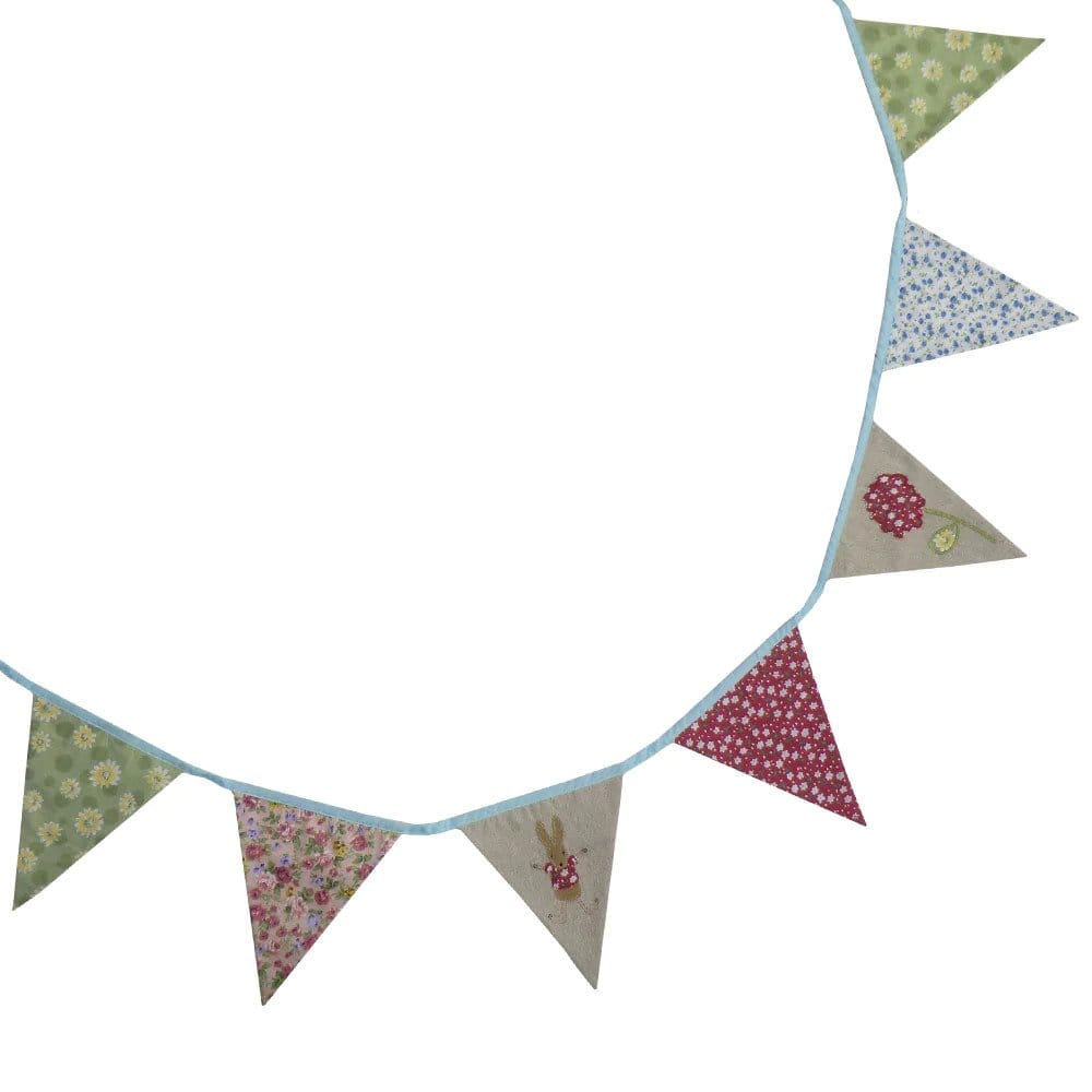 Powell Craft Childrens Toys and Games Floral Rabbit Fabric Bunting