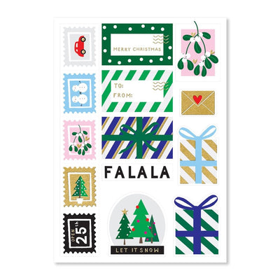 Rachel Ellen Stationery 4 Sheets of Christmas Gift Labels and Envelope Seals