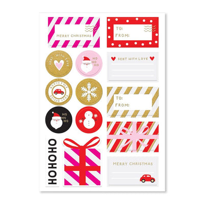 Rachel Ellen Stationery 4 Sheets of Christmas Gift Labels and Envelope Seals