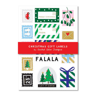 Rachel Ellen Stationery 4 Sheets of Christmas Gift Labels and Envelope Seals
