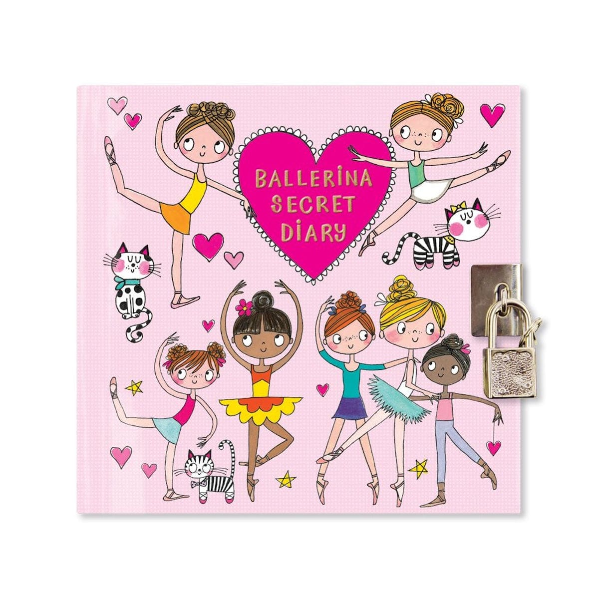 Rachel Ellen Stationery Ballerina Secret Diary With Lock and Key